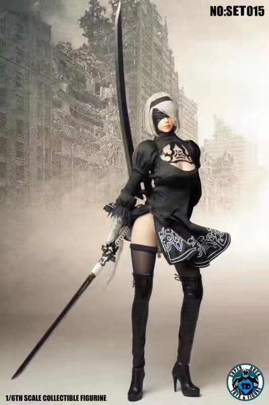 零元拍：SUPER DUCK 1/6 Cosplay SET015 性感人造人，带头雕套装，拍品不含素体，全新未拆。