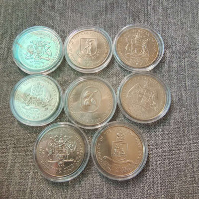 0起1加-纯粹捡漏拍-28场 - 加勒比海1970年4元FAO经典香蕉币8枚大全套