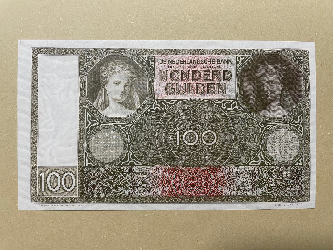 《张总收藏》29期—精品小场 荷兰100盾 UNC 1944年版本