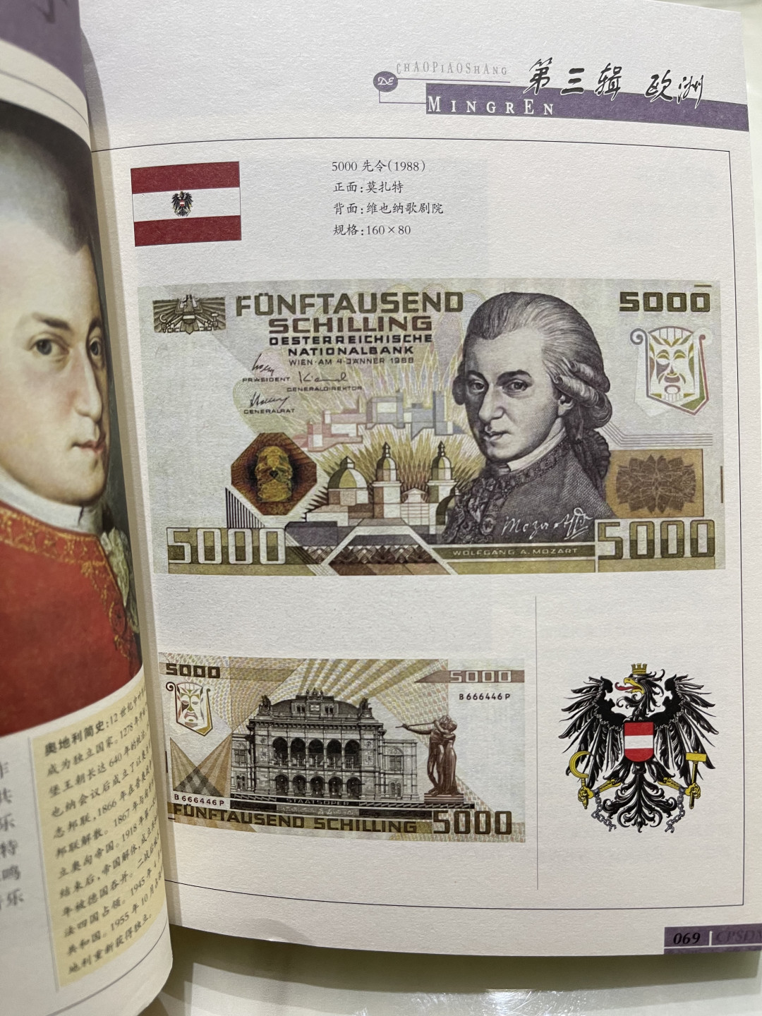 《外钞收藏家》第一百一十四期拍卖（共83拍） 《钞票上的名人》近全新专业书籍一本