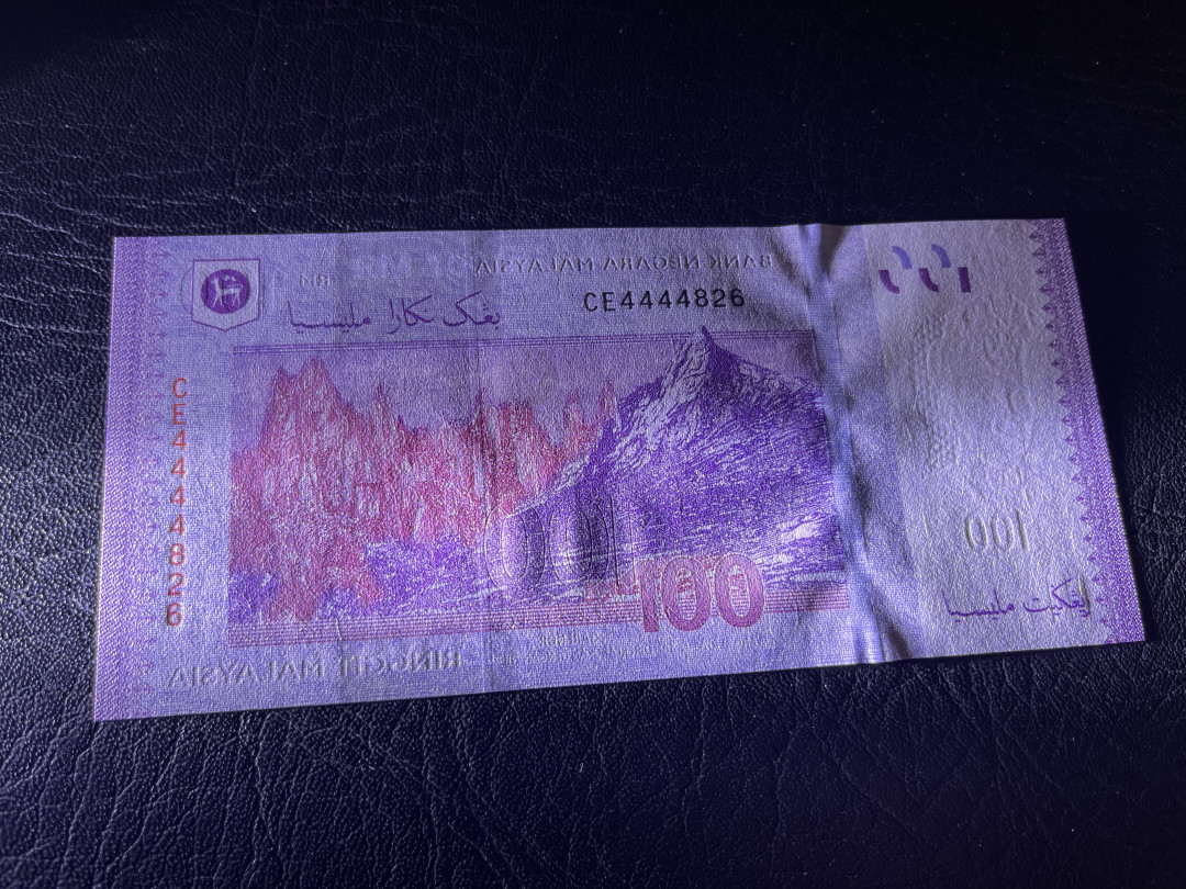 《外钞收藏家》第一百一十四期拍卖（共83拍） 马来西亚100林吉特 全新UNC