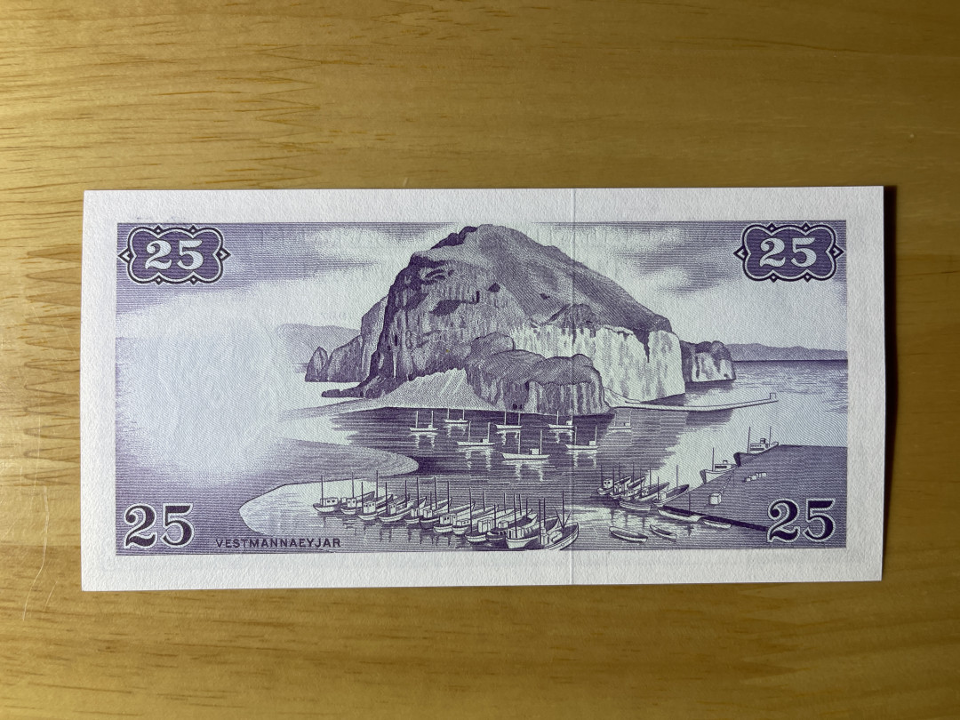 《张总收藏》29期—精品小场 冰岛25克朗 1957年初版发行 UNC