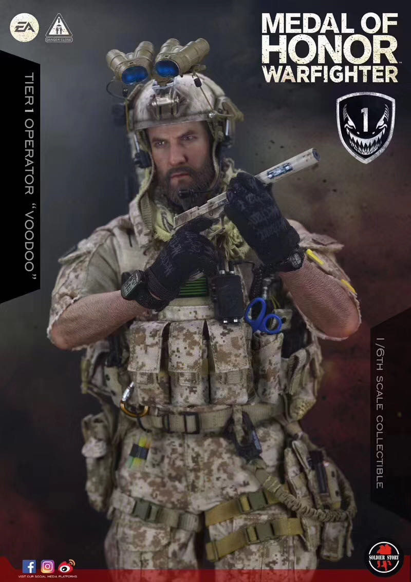 零元拍：SoldierStory SS106 1/6 荣誉勋章 - 海豹突击队NAVY SEAL - 巫毒Voodoo，全新未拆。