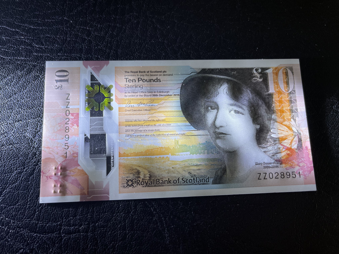 《外钞收藏家》第一百一十四期拍卖（共83拍） 2016年苏格兰最新版塑料钞10镑 全新UNC zz冠 无47