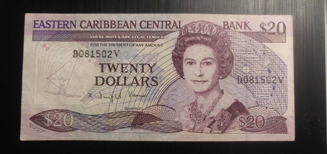 N&C第十一期: 欢乐捡漏场 珍稀老版东加勒比20元 八品如图