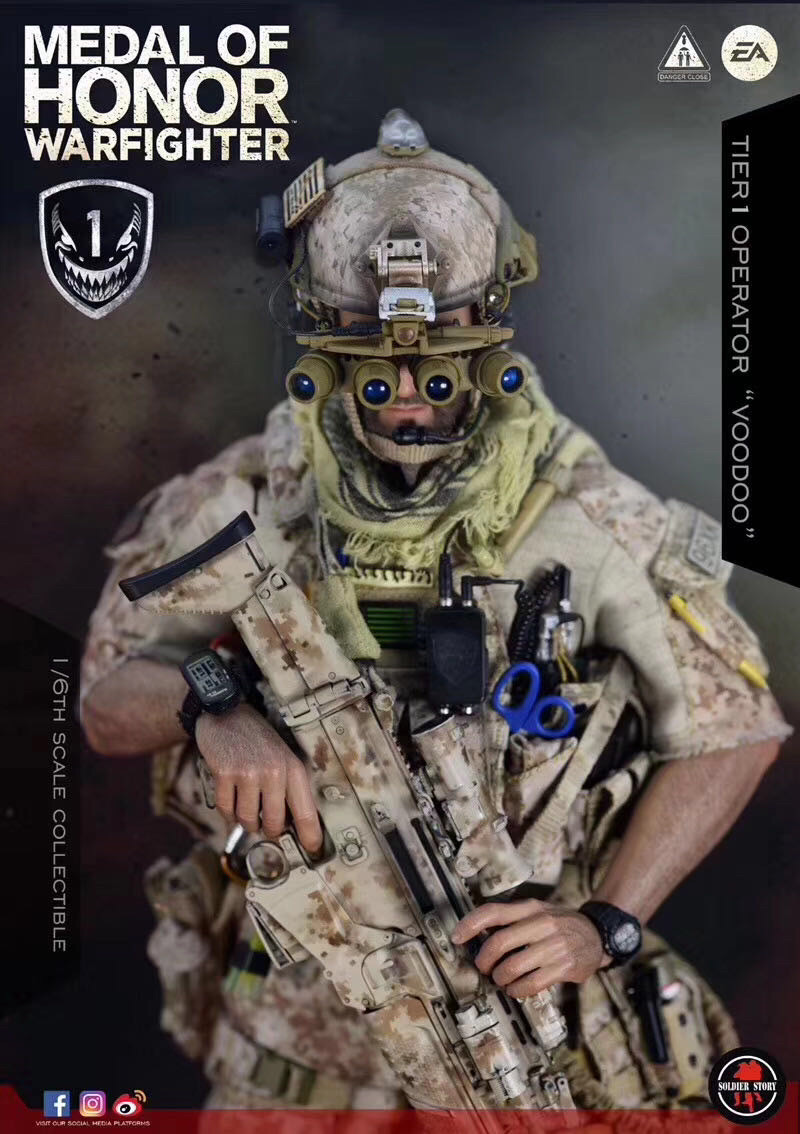 零元拍：SoldierStory SS106 1/6 荣誉勋章 - 海豹突击队NAVY SEAL - 巫毒Voodoo，全新未拆。