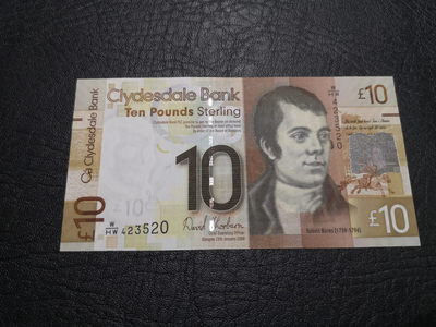 《外钞收藏家》第一百一十四期拍卖（共83拍） - 2009年苏格兰克莱斯戴尔银行10镑 全新UNC 520尾