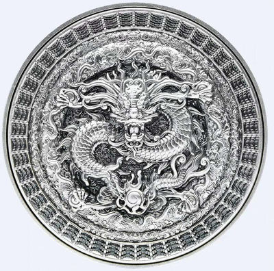 【海寧潮现货】乍得2021年曼陀罗艺术中国龙2盎司高浮雕银铜币 - 【海寧潮现货】乍得2021年曼陀罗艺术中国龙2盎司高浮雕银铜币