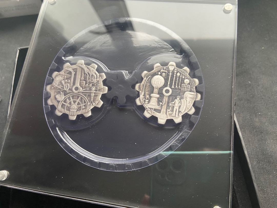 【币观天下】第152期钱币拍卖 【图瓦卢】2018年齿轮银币2枚【系列1】