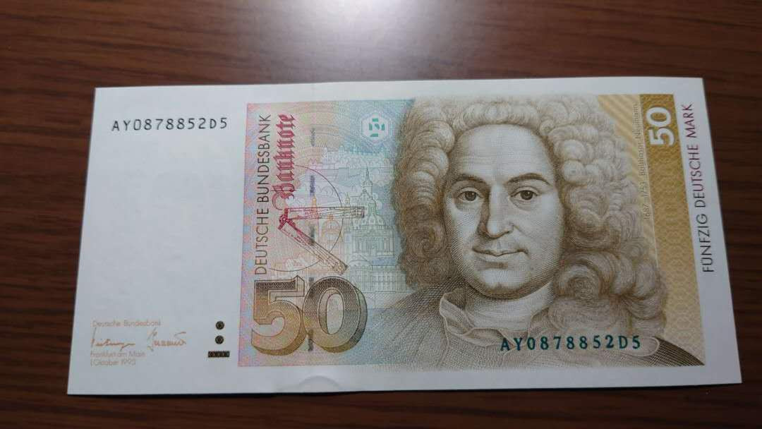 【囧羊收藏】精选微拍第31期暨2021年第二十二期 世界各国纸币 1989年德国50马克 全新绝品全程无4号码