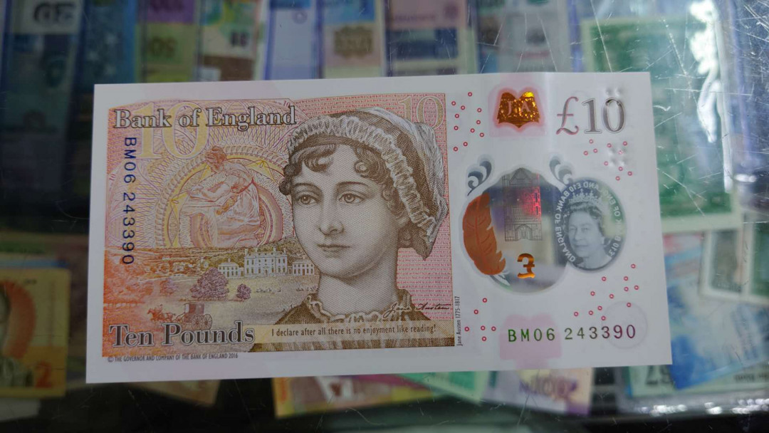 【囧羊收藏】精选微拍第31期暨2021年第二十二期 世界各国纸币 2017年英国10镑塑料钞 全新绝品尾号3390（图片号码已售出，换其它类似号）