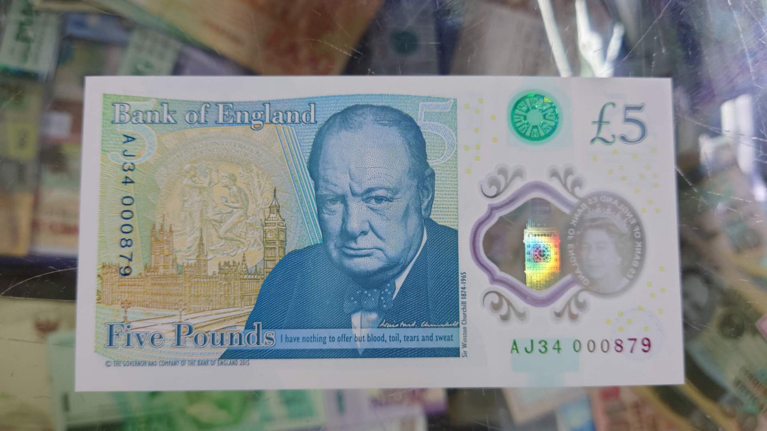 【囧羊收藏】精选微拍第31期暨2021年第二十二期 世界各国纸币 2016年5英镑 全新绝品百位小号879