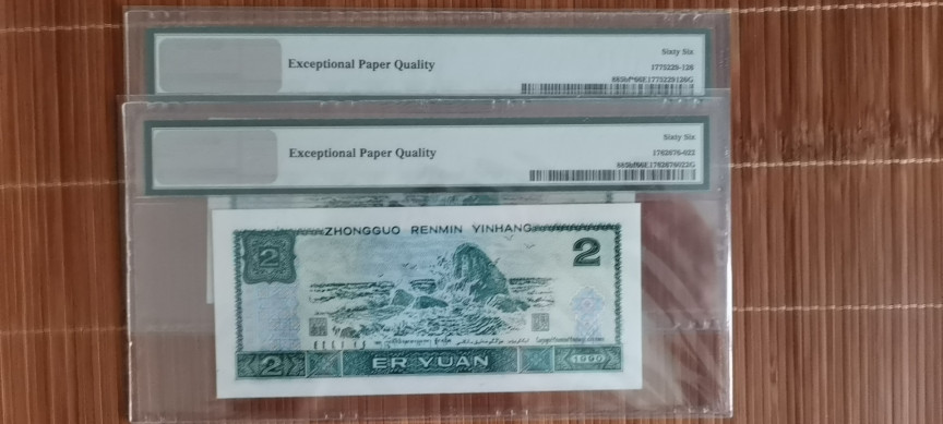 【华誉王者】1697期拍卖 荧光之王 稀冠ZJ+首发DT 双尾22 PMG66E ZJ04842822 DT97420322