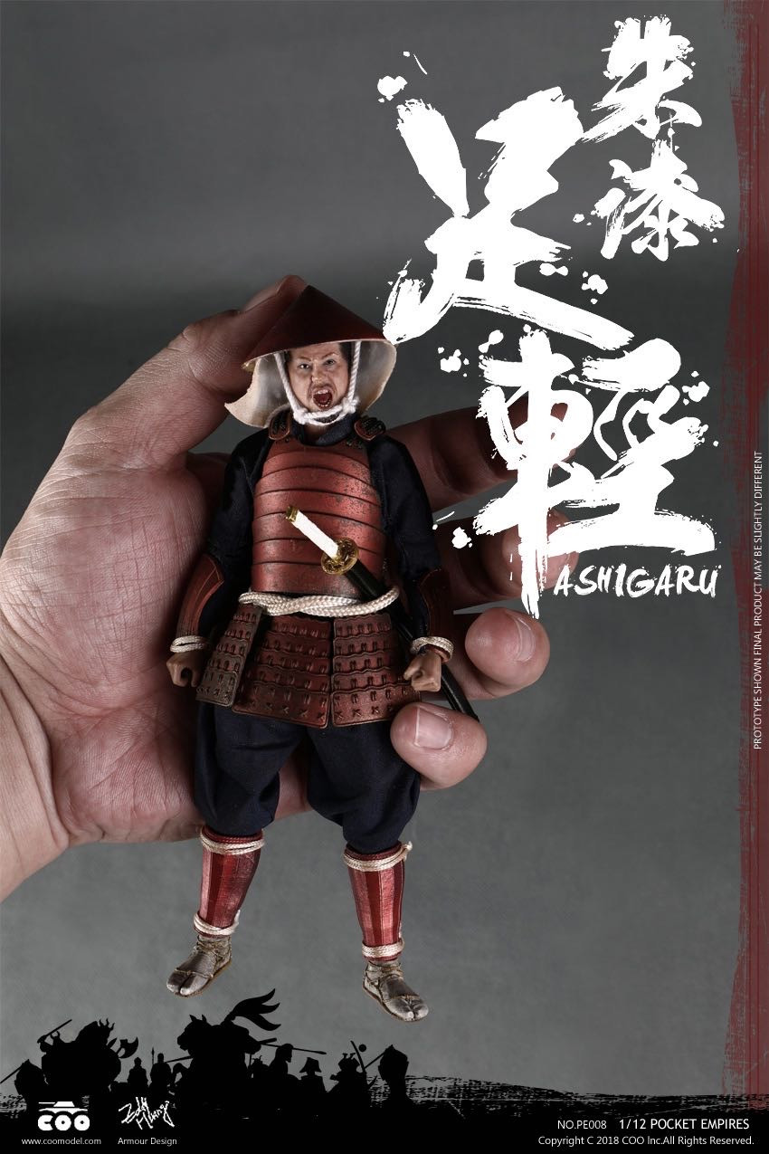 零元拍：COOMODEL ：1/12 掌上帝国系列 - 朱漆足轻 PE008 全新未拆