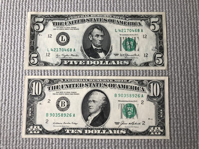 广超藏品2021年第6拍 - 小头美元2张