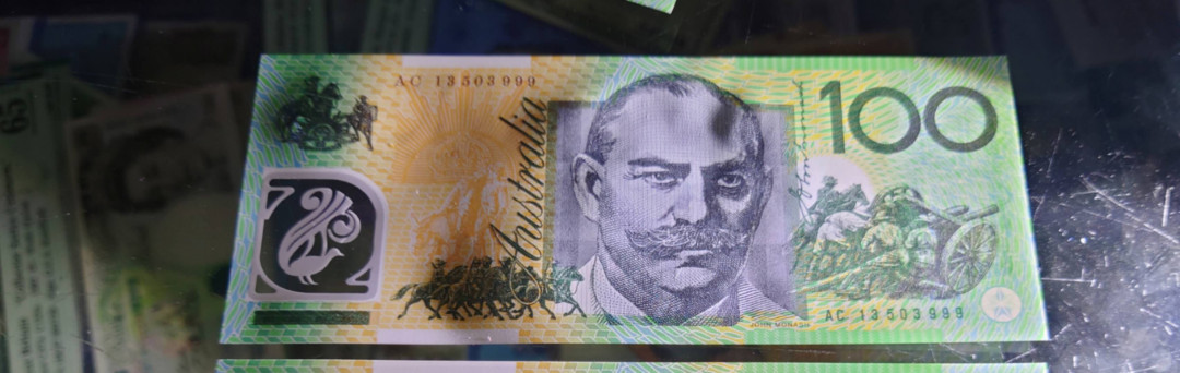 【囧羊收藏】精选微拍第32期暨2021年第二十三期 评级币/裸钞混合场 有靓号 2013年100澳元 全程无47豹子号999 全新绝品