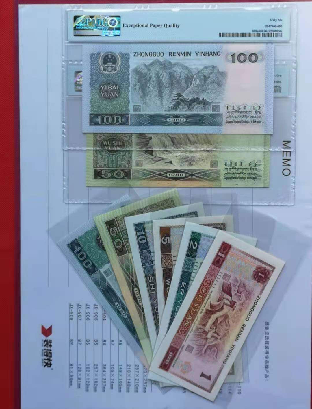 【华誉王者】2021年度二季度精品拍卖（夏拍） 四版大四套尾4同，尾3208好号，刀拆货，原票绝品无斑，其中8050、80100已评级PMG，明细如图