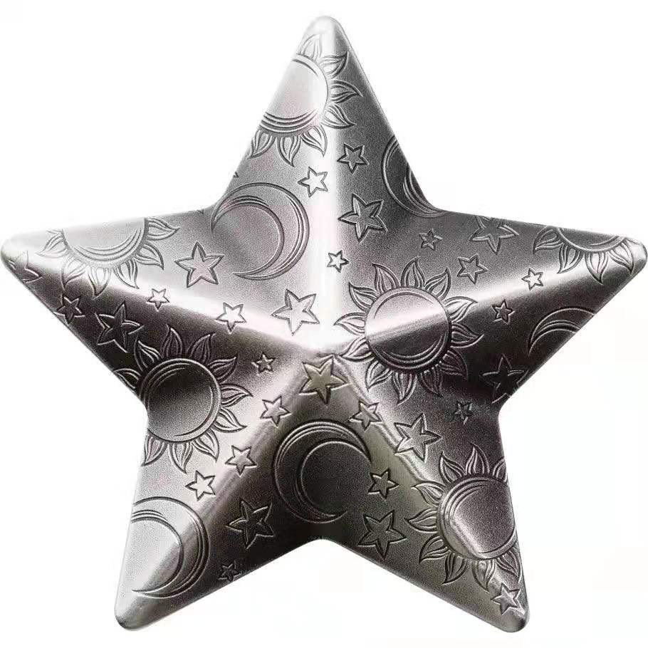 【币观天下】第153期钱币拍卖～ 帕劳2018年五角星1盎司仿古立体纪念银币 