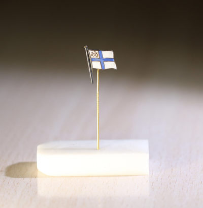 大猫徽章拍卖162期 - 芬兰-瑞典划船俱乐部珐琅插针 背带厂标瑞典制造 