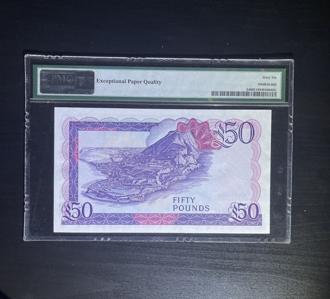 丑猫0711(爱藏与pmg) 86年直布罗陀50镑