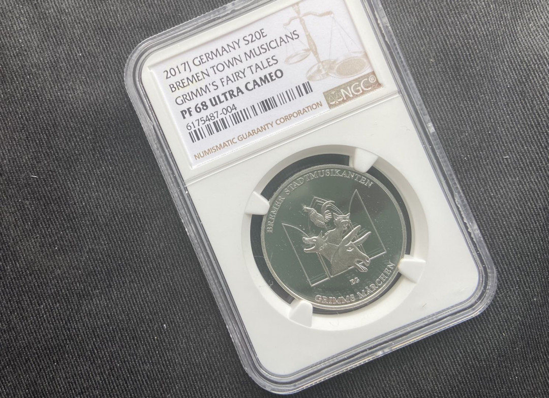 【币观天下】第153期钱币拍卖～ 【德国】不来梅的音乐家银币【ngc69】