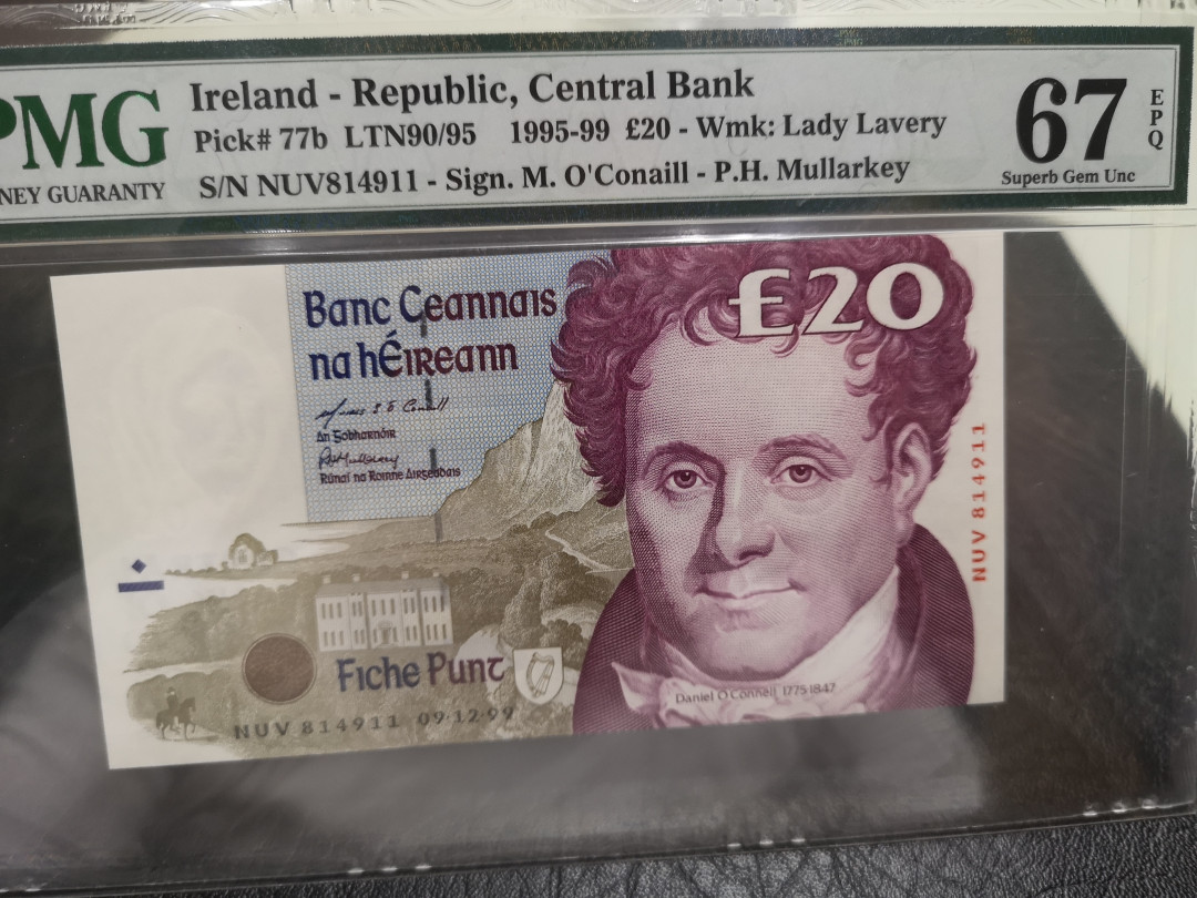 《外钞收藏家》第一百一十五期拍卖 1999年爱尔兰20镑 PMG67