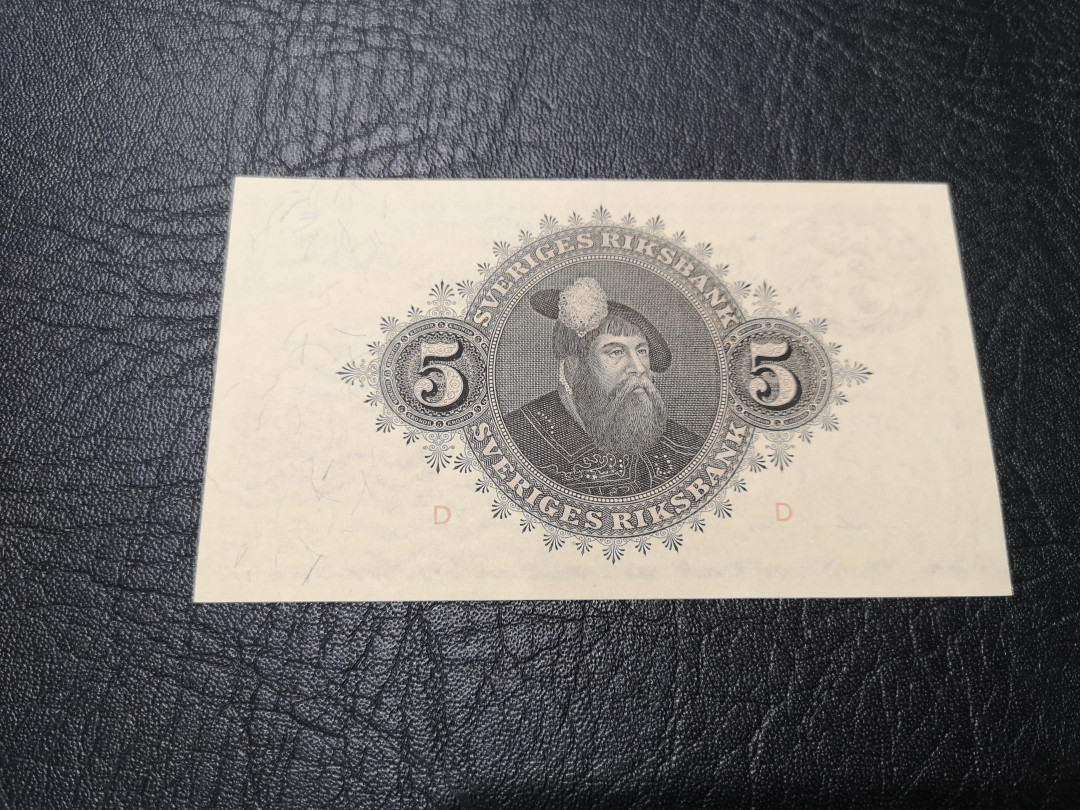 《外钞收藏家》第一百一十五期拍卖 1952年瑞典5克朗 全新UNC