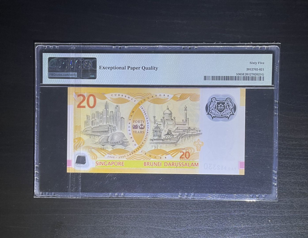 【丑猫0429】今晚7点，快拍 新加坡文莱20纪念钞