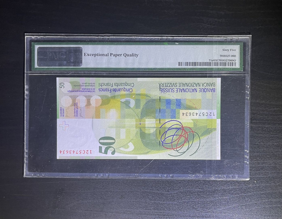 丑猫0711(爱藏与pmg) 瑞士50法郎人像版