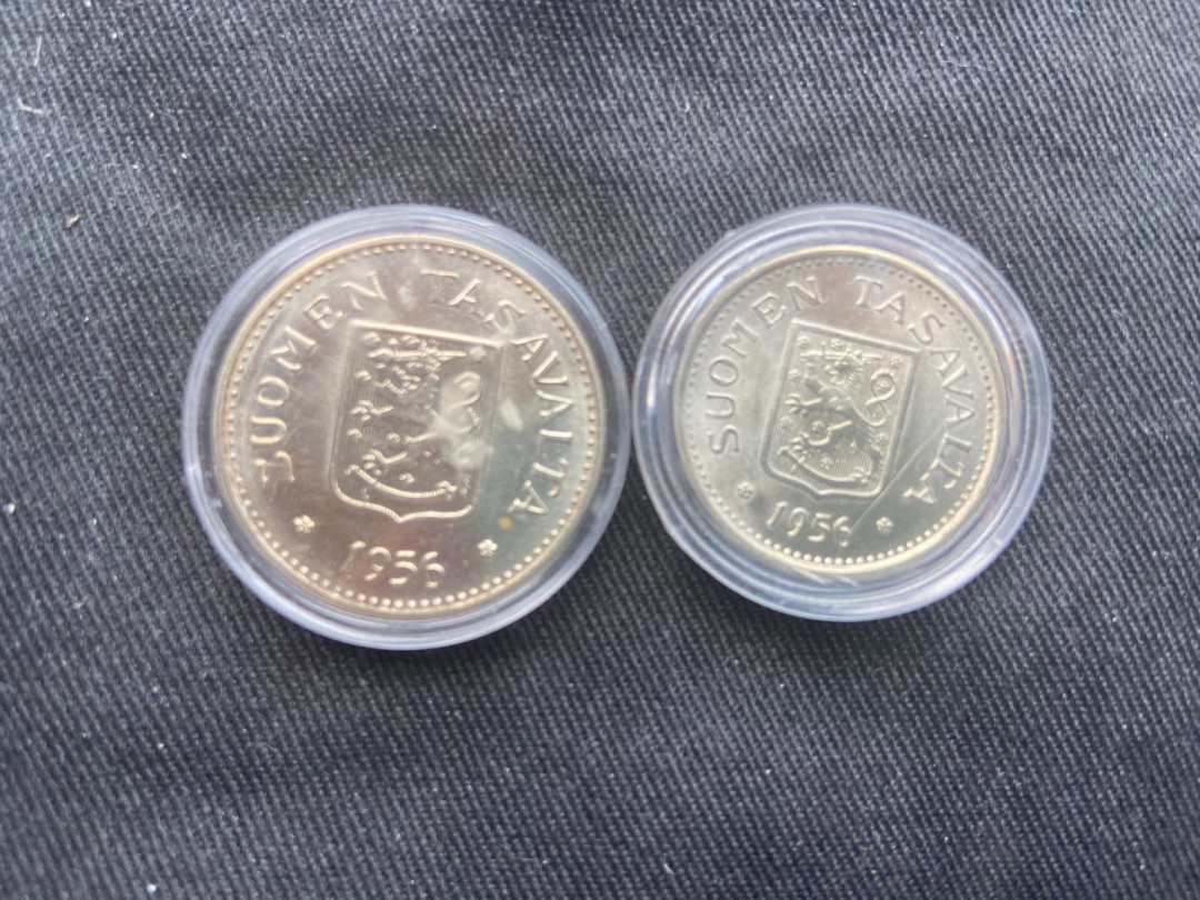【币观天下】第153期钱币拍卖～ 【芬兰】1956年银币2枚