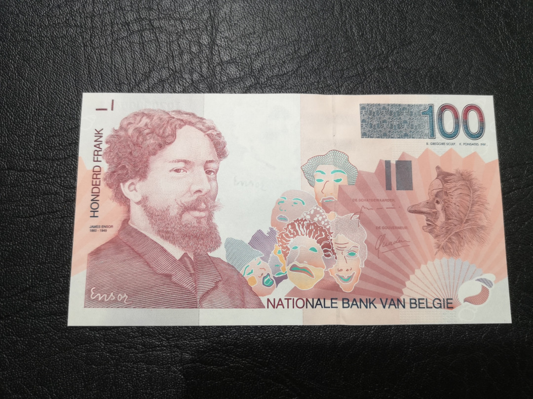 《外钞收藏家》第一百一十五期拍卖 比利时末版100法郎 全新UNC