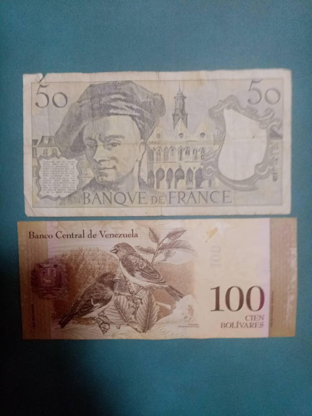 外国纸币普通品相拍场—1 法国和委内瑞拉纸币