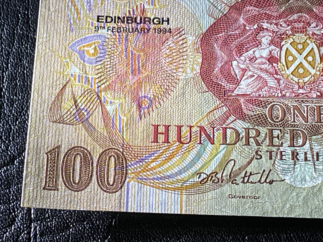 《外钞收藏家》第一百一十五期拍卖 1994年苏格兰100镑  A冠 品相绝 稀少品种