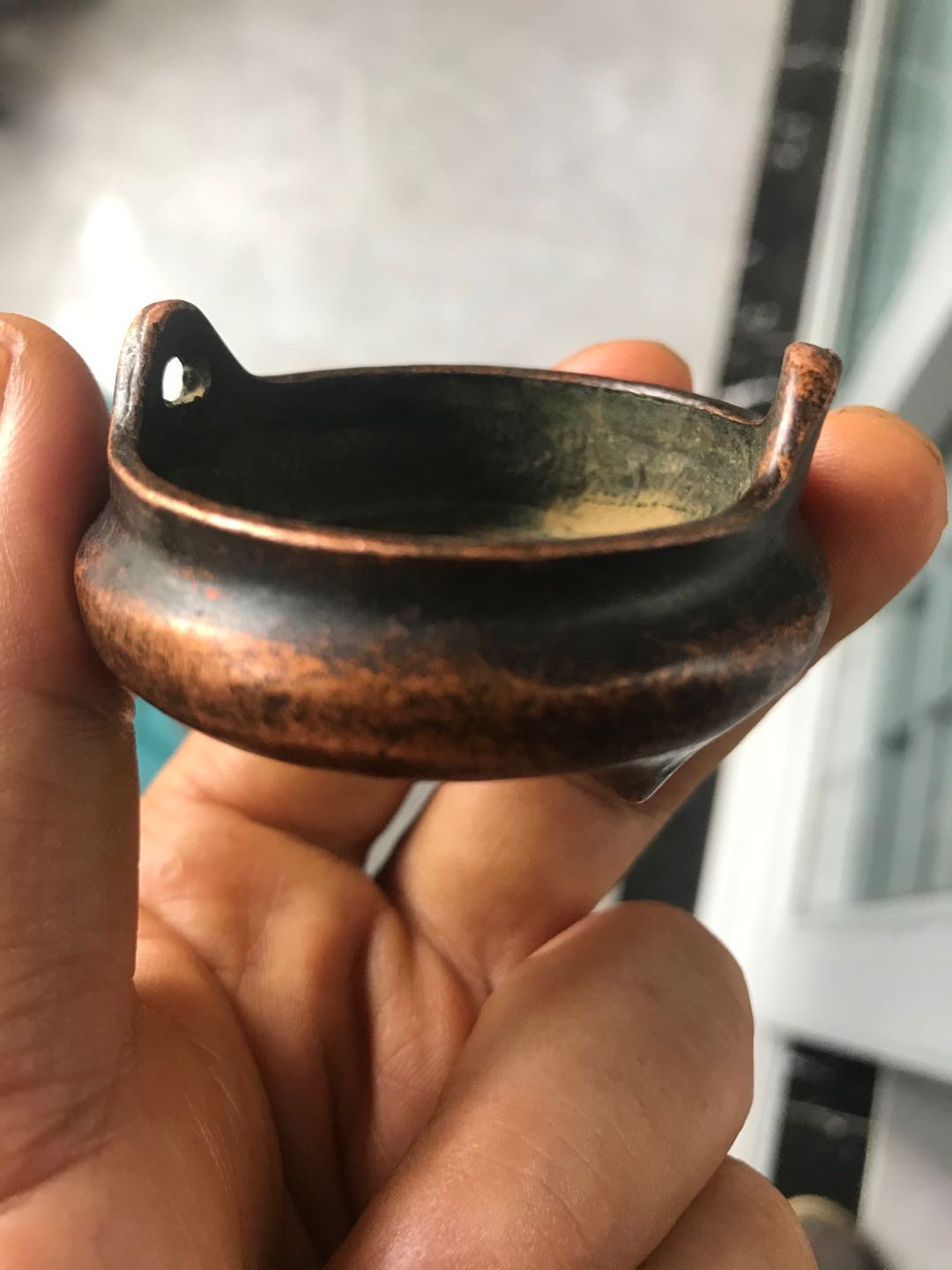 缤纷拍382期 小紫铜香炉一个，口径5厘米