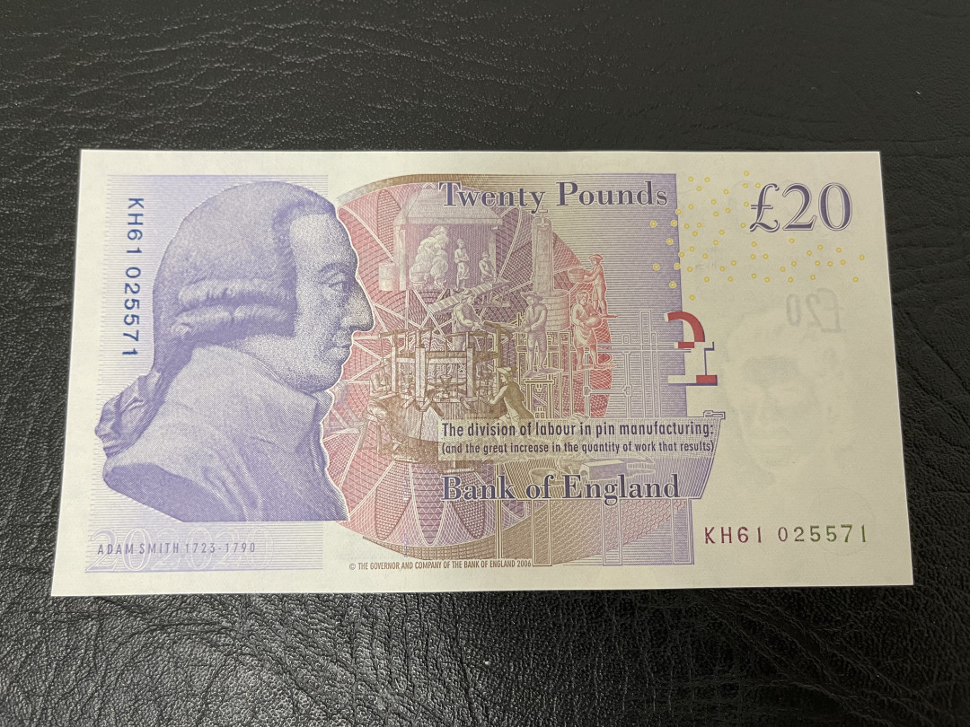 《外钞收藏家》第一百一十六期拍卖 英格兰F序列20英镑 全新UNC