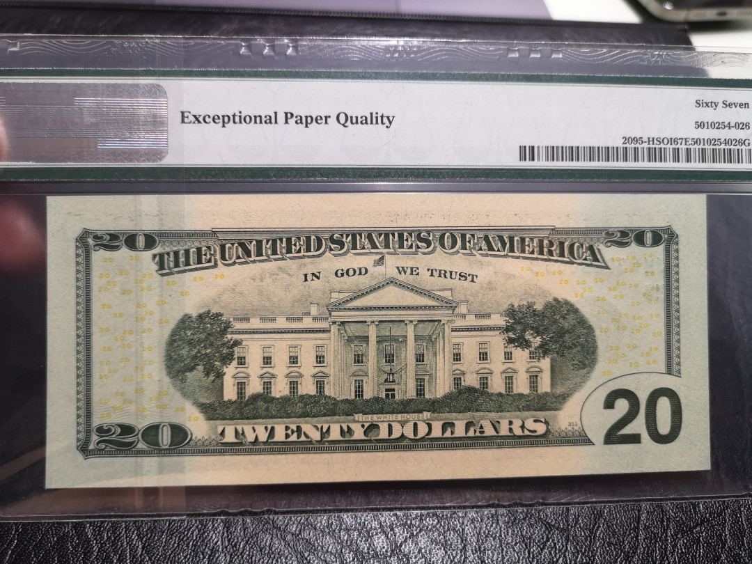 《外钞收藏家》第一百一十六期拍卖 2009年20美元靓号  PMG67