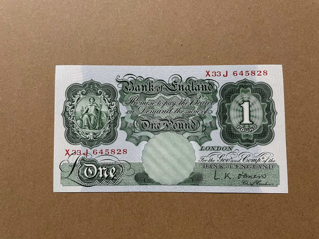 《张总收藏》30期—精品荟萃 英镑1镑 UNC A序列 1955年