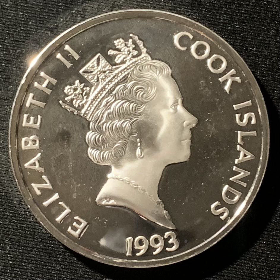紫瑗钱币——第160期拍卖 库克群岛 1993年 发现美洲500周年 威廉▪佩恩 50元 31.35克 0.925银 精制 