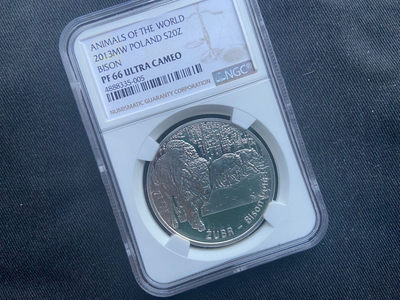 【随心拍&Getcoins】钱币拍卖九十三期～ 【波兰】2013世界动物银币【ngc66】