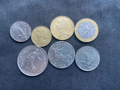 【随心拍&Getcoins】钱币拍卖九十三期～ 【法国】流通币7枚