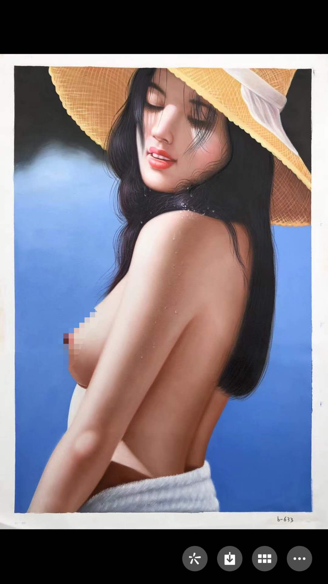 【鲸贝乐淘★自动结拍】千字文·第“欣奏累遣，戚谢欢招”号拍卖·两拍包邮 【名家油画】水珠，60×90