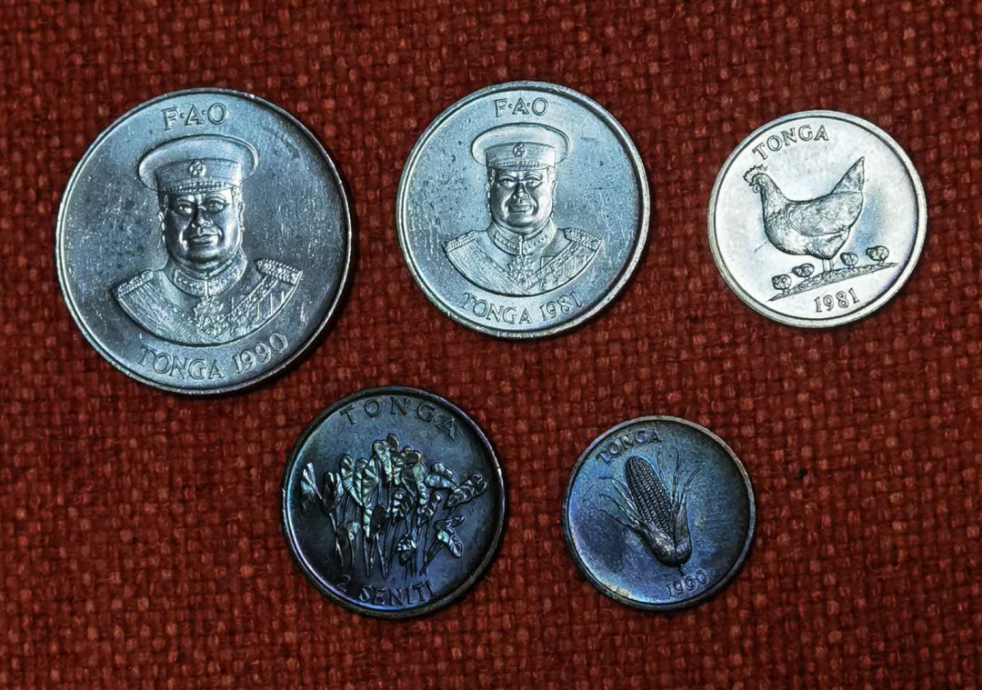 北京马甸外币专卖微拍第五十七期，非贵金属纪念币，流通币专场，陆续上新，欢迎光临 汤加