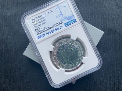 【随心拍&Getcoins】钱币拍卖九十三期～ 【克劳斯获奖币】银铌人类世【蓝标ngc70】
