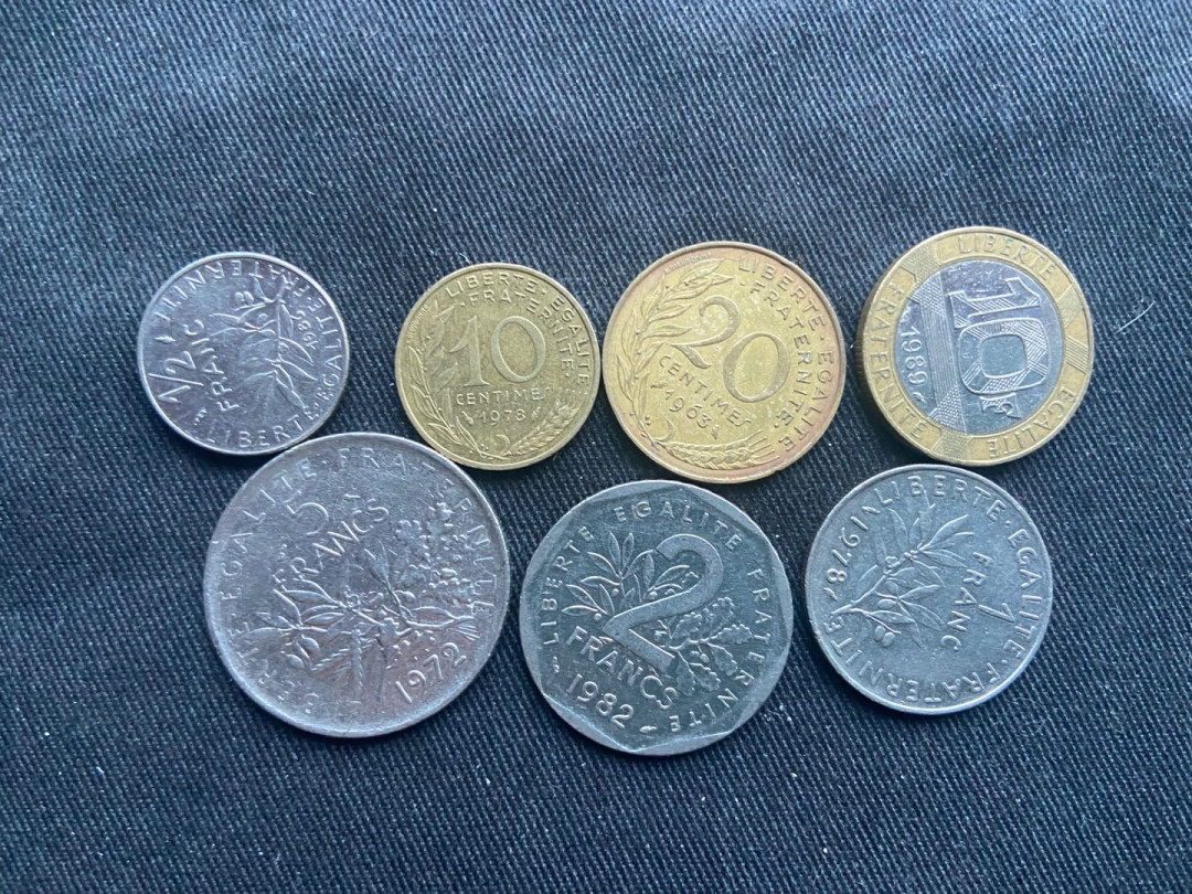 【随心拍&Getcoins】钱币拍卖九十三期～ 【法国】流通币7枚