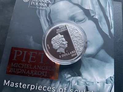 【随心拍&Getcoins】钱币拍卖九十三期～ 【纽埃】高浮雕系列圣母怜子银币