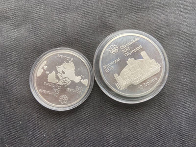 【随心拍&Getcoins】钱币拍卖九十三期～ 【加拿大】蒙特利尔奥运会银币2枚～