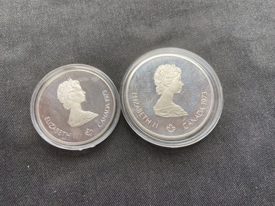 【随心拍&Getcoins】钱币拍卖九十三期～ 【加拿大】蒙特利尔奥运会银币2枚～