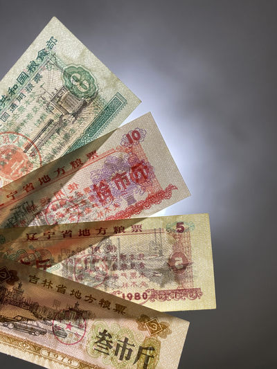 曾经的第二货币～各地粮票布票低价拍 全国各地水印防伪粮票油票14种不同