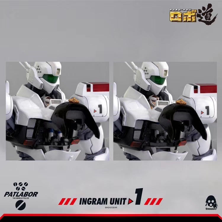 零元拍：Threezero 3Z0104 1/35 机动警察 ROBO英格拉姆 1号机 可动人偶，全新未拆。