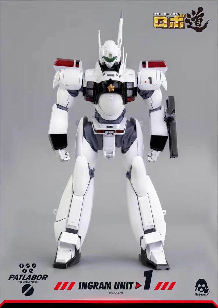 零元拍：Threezero 3Z0104 1/35 机动警察 ROBO英格拉姆 1号机 可动人偶，全新未拆。